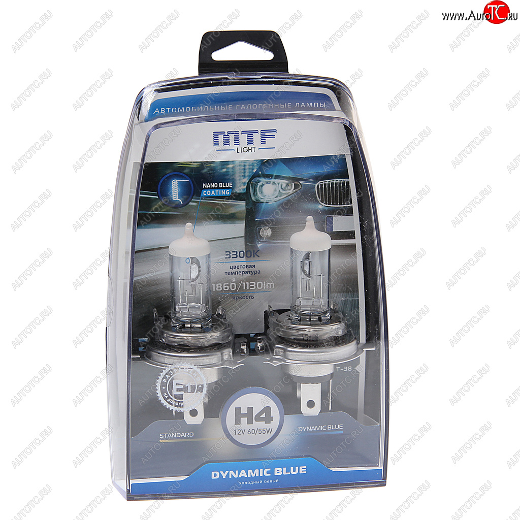 1 879 р. Лампа 12V H4 6055W P43t бокс (2шт.) Dynamic Blue MTF MTF hdb1204  с доставкой в г. Майкоп