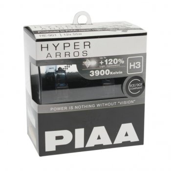 2 399 р. Лампа 12V H3 55W +120% бокс (2шт.) Hyper Arros PIAA PIAA (Пиаа) he-901-h3  с доставкой в г. Майкоп. Увеличить фотографию 1
