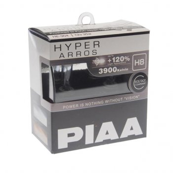 1 499 р. Лампа 12V H8 35W +120% бокс (2шт.) Hyper Arros PIAA PIAA (Пиаа) he-904-h8  с доставкой в г. Майкоп. Увеличить фотографию 1
