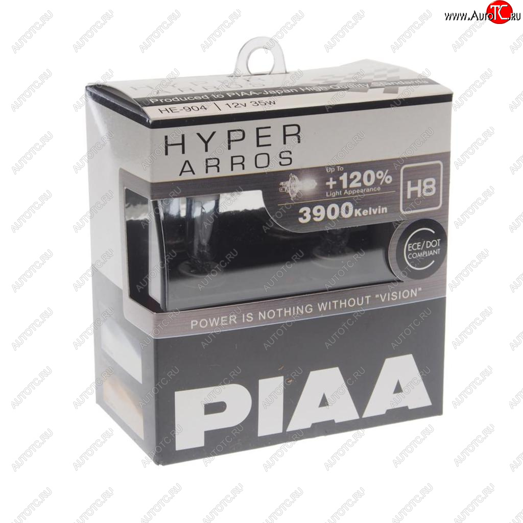 1 499 р. Лампа 12V H8 35W +120% бокс (2шт.) Hyper Arros PIAA PIAA (Пиаа) he-904-h8  с доставкой в г. Майкоп