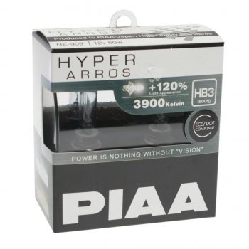 1 499 р. Лампа 12V HB3 60W +120% бокс (2шт.) Hyper Arros PIAA PIAA (Пиаа) he-909-hb3 PIAA (Пиаа) he-909-hb3  с доставкой в г. Майкоп. Увеличить фотографию 1