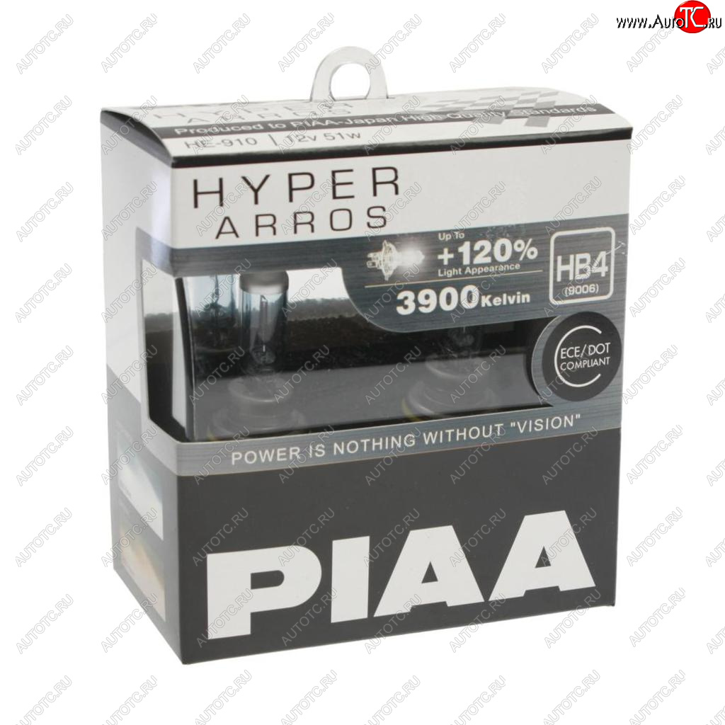 1 499 р. Лампа 12V HB4 55W +120% бокс (2шт.) Hyper Arros PIAA PIAA (Пиаа) he-910-hb4  с доставкой в г. Майкоп