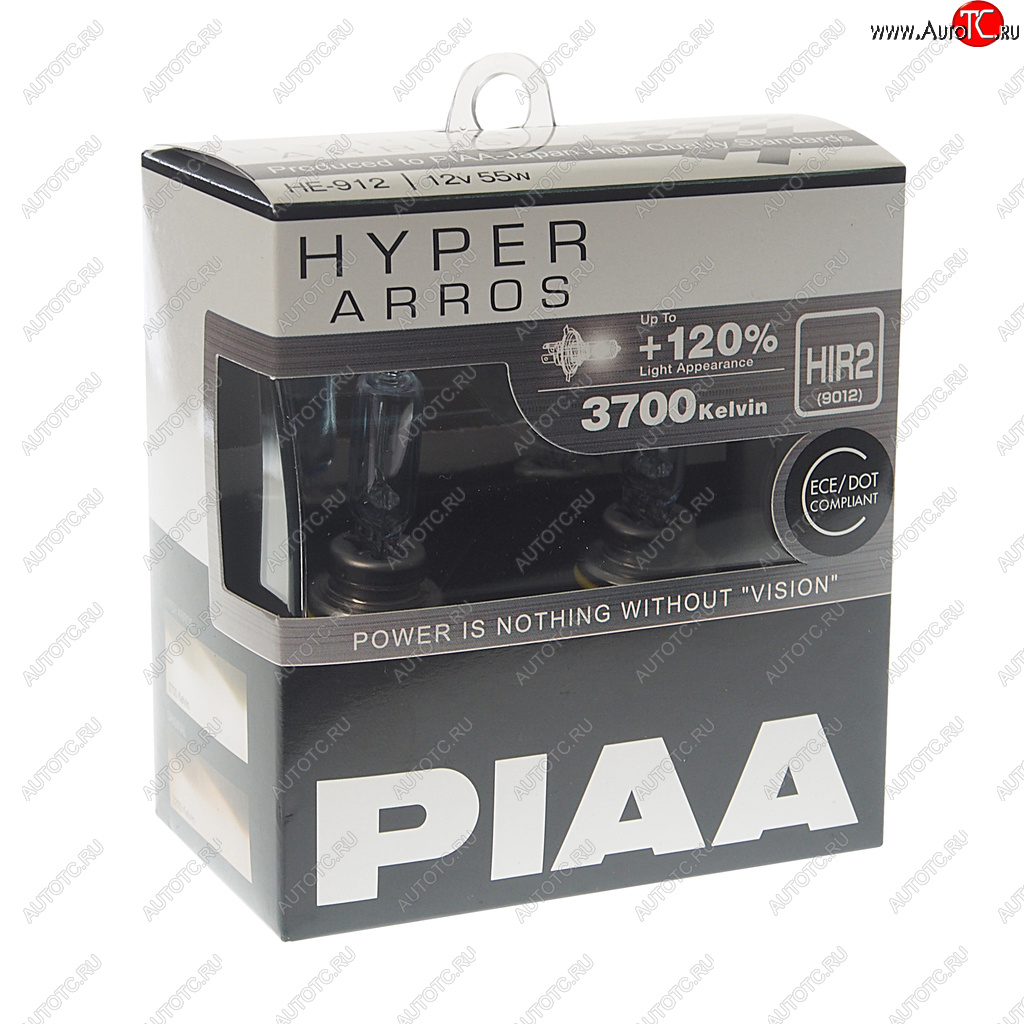 2 079 р. Лампа 12V HIR2 55W PX22d +120% бокс (2шт.) Hyper Arros PIAA PIAA (Пиаа) he-912-hir2 PIAA (Пиаа) he-912-hir2  с доставкой в г. Майкоп