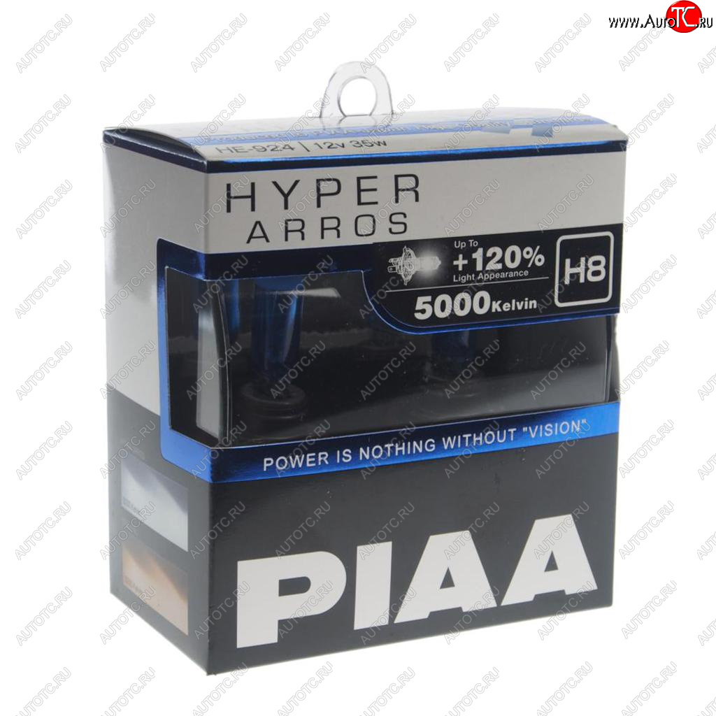 2 049 р. Лампа 12V H8 35W PGJ19-1 +120% 5000K бокс (2шт.) Hyper Arros PIAA PIAA (Пиаа) he-924-h8 PIAA (Пиаа) he-924-h8  с доставкой в г. Майкоп