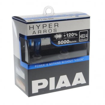 2 049 р. Лампа 12V HB3HB4 60W P20d +120% 5000K бокс (2шт.) Hyper Arros PIAA PIAA (Пиаа) he-929-hb3hb4  с доставкой в г. Майкоп. Увеличить фотографию 1