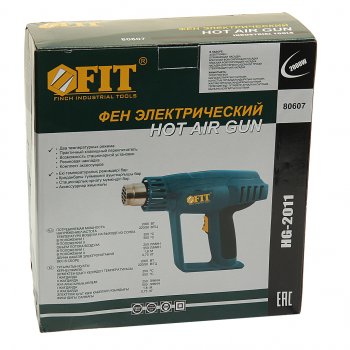 2 899 р. Фен промышленный термопистолет 2000Вт 250-550град. FIT FIT hg-2011  с доставкой в г. Майкоп. Увеличить фотографию 4