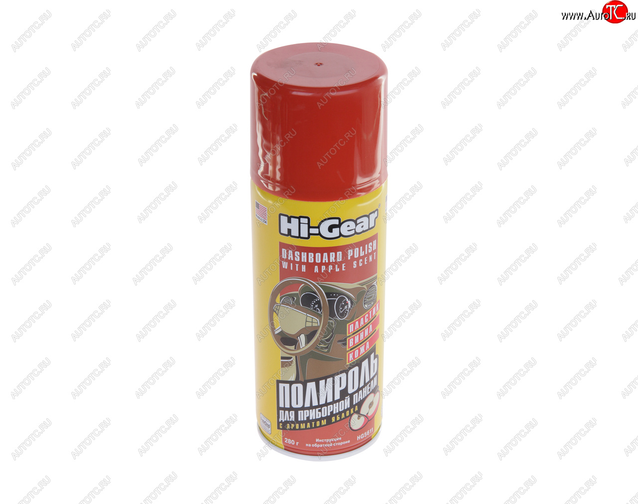 759 р. Полироль пластика салона с антистатиком аэрозоль 280г HI-GEAR HI-GEAR hg5611  с доставкой в г. Майкоп