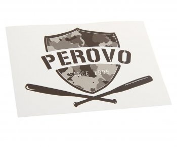 89 р. Наклейка виниловая вырезанная PEROVO 12x9см черная AUTOSTICKERS AUTOSTICKERS и-18  с доставкой в г. Майкоп. Увеличить фотографию 1