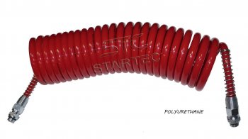 1 649 р. Шланг пневматический витой М16 L=7.5м (красный) Polyurethane STARTEC STARTEC inf.10.166  с доставкой в г. Майкоп. Увеличить фотографию 1