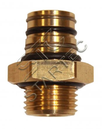 399 р. Соединитель переходник М10x1 P5 поворотный латунь STARTEC STARTEC inf.11.10p5  с доставкой в г. Майкоп. Увеличить фотографию 1