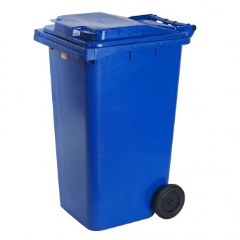 4 749 р. Контейнер мусорный 240л на колесах синий 23.С29 IPLAST IPLAST ip-356605  с доставкой в г. Майкоп. Увеличить фотографию 1