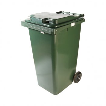 4 549 р. Контейнер мусорный 240л на колесах темно-зеленый 24.C29 IPLAST IPLAST ip-386308  с доставкой в г. Майкоп. Увеличить фотографию 1