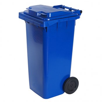 3 099 р. Контейнер мусорный 120л на колесах синий 23.C29 IPLAST IPLAST ip-390546  с доставкой в г. Майкоп. Увеличить фотографию 1