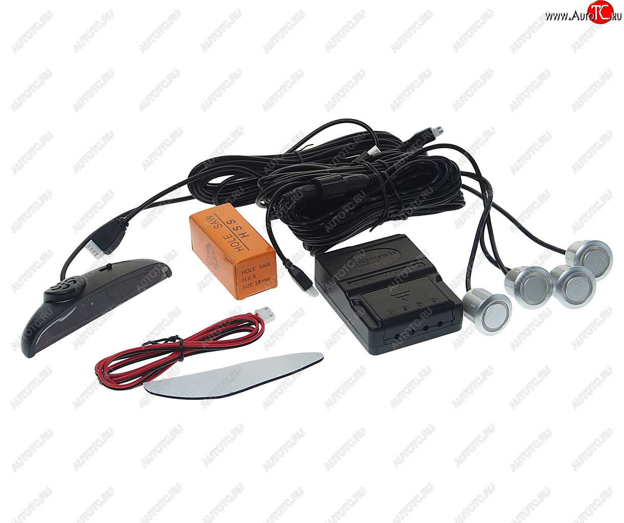 2 579 р. Датчик парковки d=19мм INTERPOWER INTERPOWER ip-430 silver  с доставкой в г. Майкоп