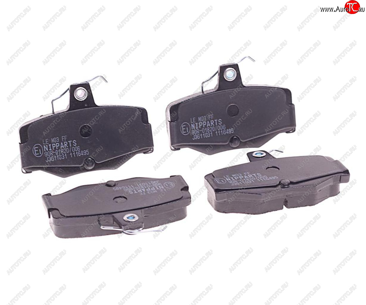 779 р. Колодки тормозные NISSAN Almera (95-12),Primera (96-02) задние (4шт.) NIPPARTS NIPPARTS j3611031 NIPPARTS j3611031  с доставкой в г. Майкоп