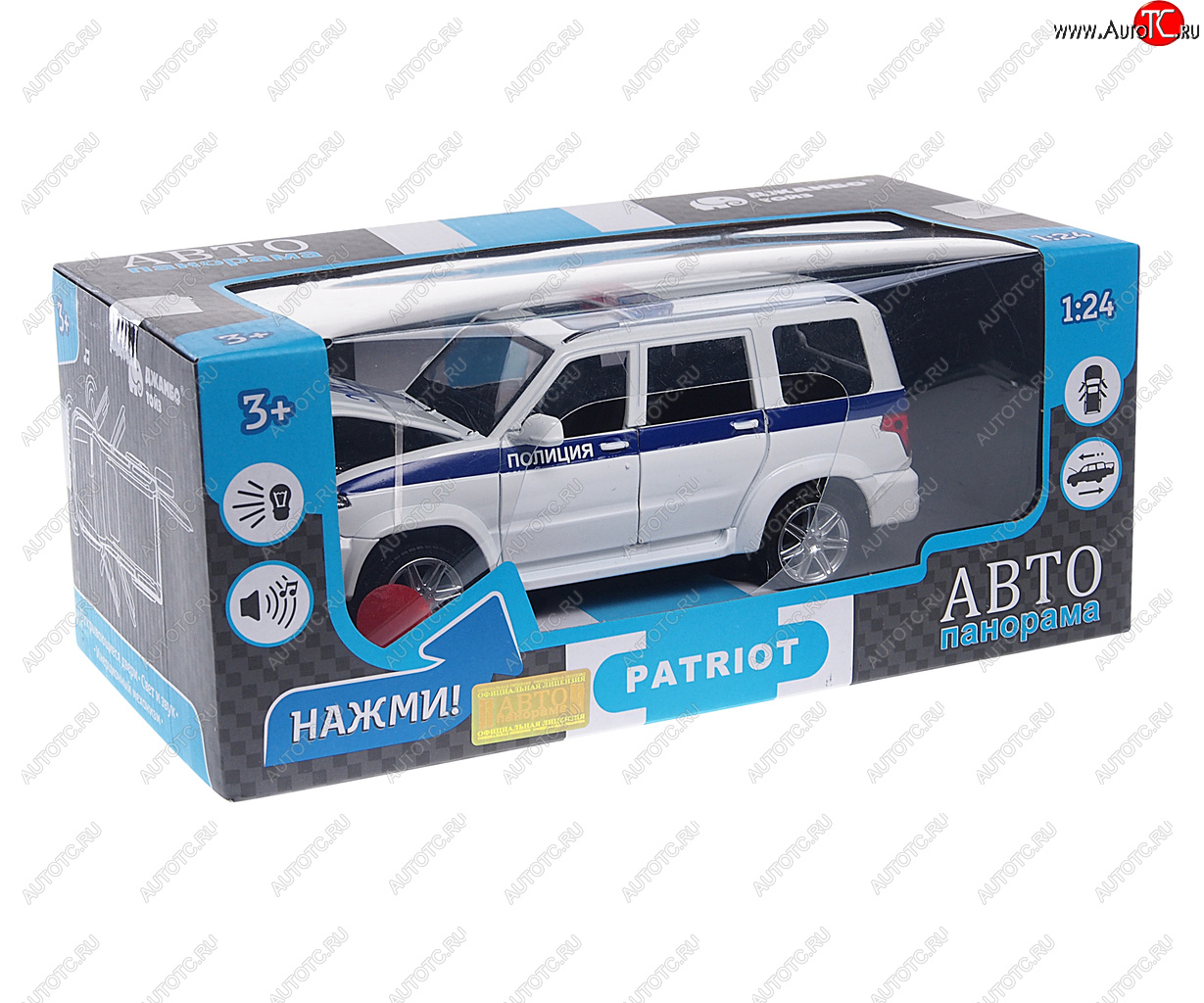 3 499 р. Модель автомобиля УАЗ-3163 Патриот металлическая (1:24) АВТОПАНОРАМА АВТОПАНОРАМА jb1251154  с доставкой в г. Майкоп