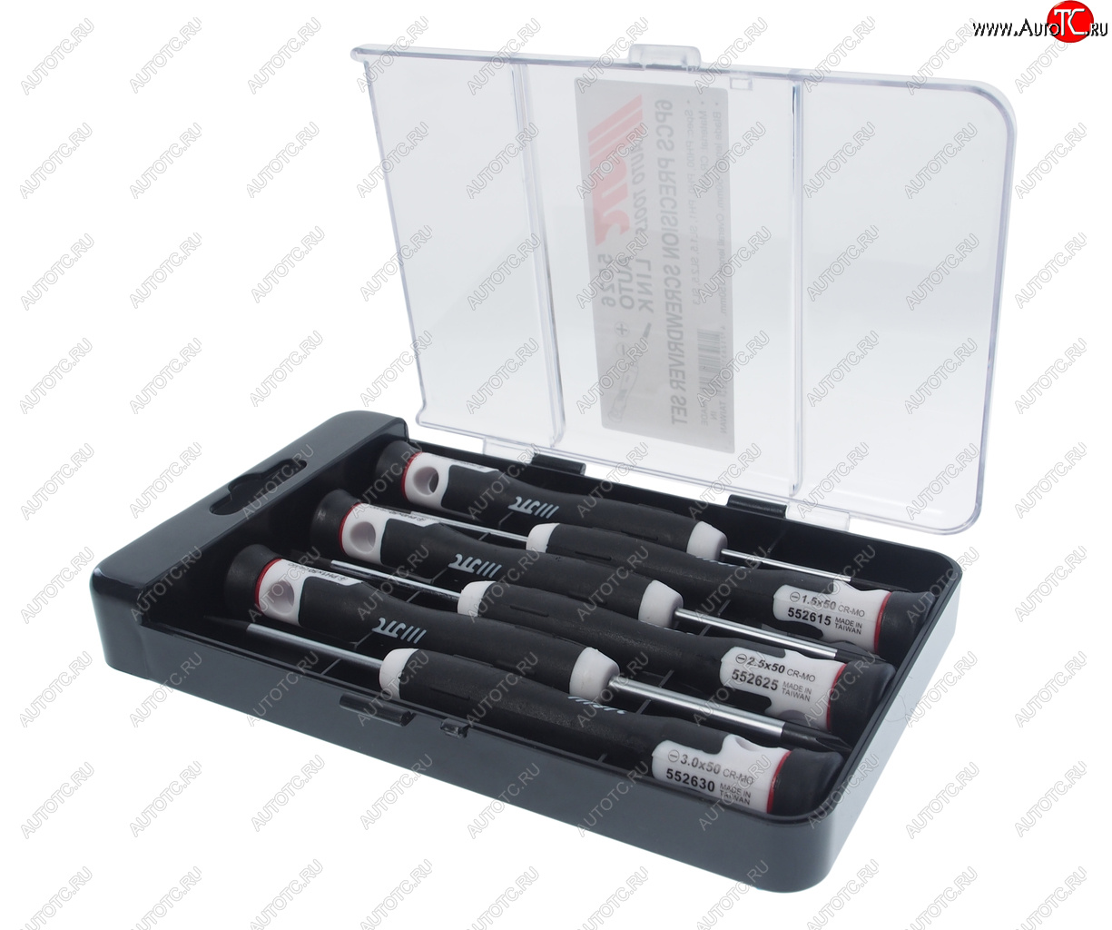 1 839 р. Набор отверток прецизионных PH00/0/1 SL1.5/2.5/3 L=150мм 6 предметов JTC JTC TOOLS CO., LTD jtc-5526 JTC TOOLS CO., LTD jtc-5526  с доставкой в г. Майкоп