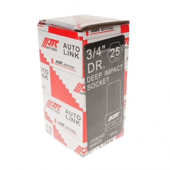 1 479 р. Головка торцевая 3/4 25мм ударная глубокая L=90мм JTC JTC TOOLS CO., LTD jtc-649025 JTC TOOLS CO., LTD jtc-649025  с доставкой в г. Майкоп. Увеличить фотографию 3