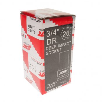 1 479 р. Головка торцевая 3/4 26мм ударная глубокая L=90мм JTC JTC TOOLS CO., LTD jtc-649026 JTC TOOLS CO., LTD jtc-649026  с доставкой в г. Майкоп. Увеличить фотографию 3