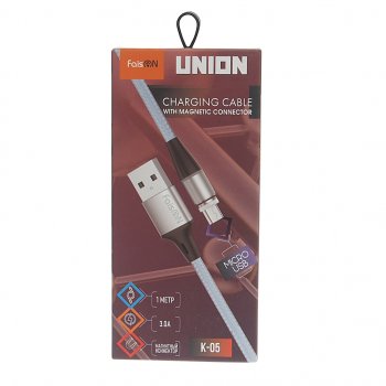 158 р. Кабель micro USB 1м FAISON FAISON k-05 union grey  с доставкой в г. Майкоп. Увеличить фотографию 2