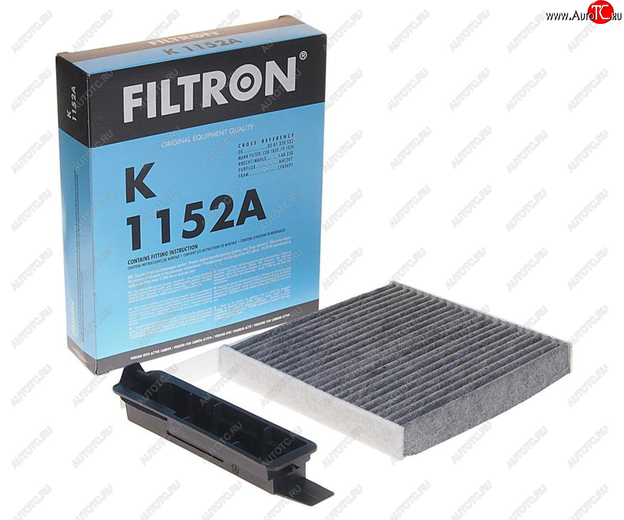 839 р. Фильтр воздушный салона ЛАДА Largus RENAULT Logan,Duster NISSAN Note (06-) угольный FILTRON FILTRON k1152a  с доставкой в г. Майкоп
