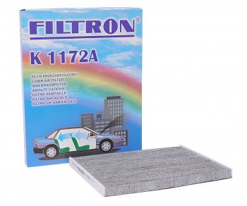 739 р. Фильтр воздушный салона OPEL Corsa D FIAT Grande Punto (05-) угольный FILTRON FILTRON k1172a  с доставкой в г. Майкоп. Увеличить фотографию 1