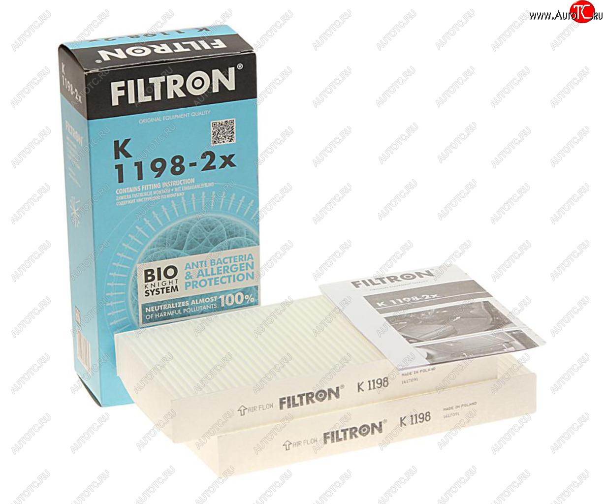 519 р. Фильтр воздушный салона HONDA Civic комплект FILTRON FILTRON k1198-2x  с доставкой в г. Майкоп