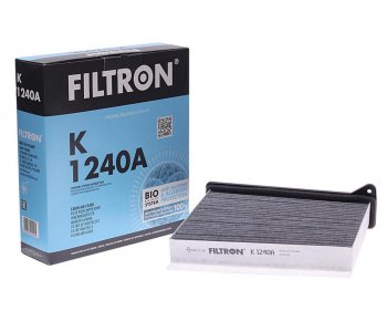 1 099 р. Фильтр воздушный салона MITSUBISHI Lancer (03-),Outlander (03-08) угольный FILTRON FILTRON k1240a  с доставкой в г. Майкоп. Увеличить фотографию 1