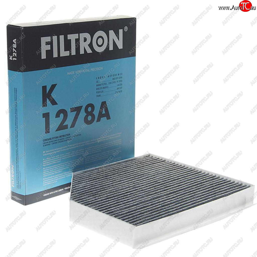 1 299 р. Фильтр воздушный салона AUDI A4,A5,Q5 (08-) PORSCHE Macan (14-) угольный FILTRON FILTRON k1278a  с доставкой в г. Майкоп