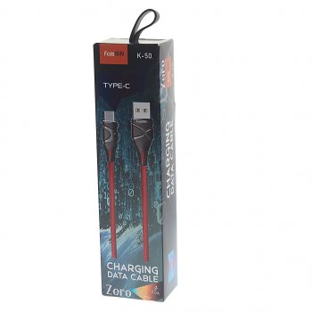 199 р. Кабель USB Type C 1м FAISON FAISON k-50 zero red  с доставкой в г. Майкоп. Увеличить фотографию 2