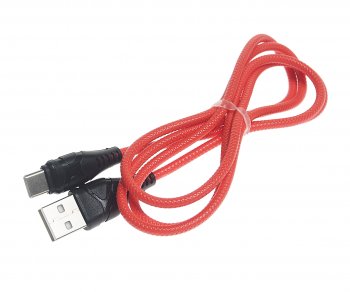199 р. Кабель USB Type C 1м FAISON FAISON k-50 zero red  с доставкой в г. Майкоп. Увеличить фотографию 1