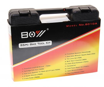 4 799 р. Набор инструментов для велосипеда 26 предметов BOY BOY kitboy8010a  с доставкой в г. Майкоп. Увеличить фотографию 4