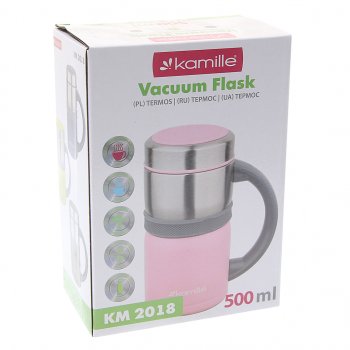 1 389 р. Термокружка 500мл непроливайка синяя KAMILLE KAMILLE km2018 синяя  с доставкой в г. Майкоп. Увеличить фотографию 2