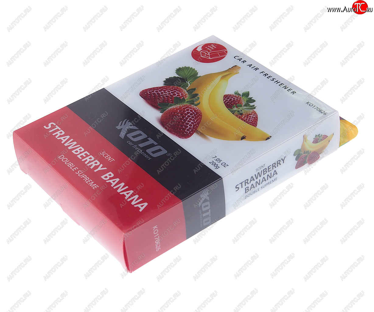 629 р. Ароматизатор под сиденье гелевый (Strawberry Banana) 180г Double supreme KOTO KOTO ko170626  с доставкой в г. Майкоп