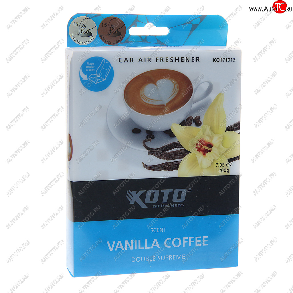 629 р. Ароматизатор под сиденье гелевый (Vanilla Coffee) 180г Double supreme KOTO KOTO ko171013  с доставкой в г. Майкоп