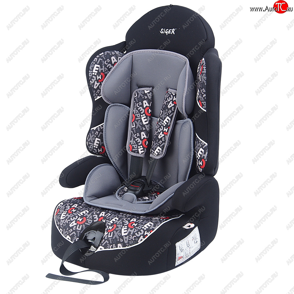 5 999 р. Автокресло детское 9-36кг (l-ll-lll) 1-12лет алфавит трансформер Драйв Art SIGER SIGER kres0275  с доставкой в г. Майкоп