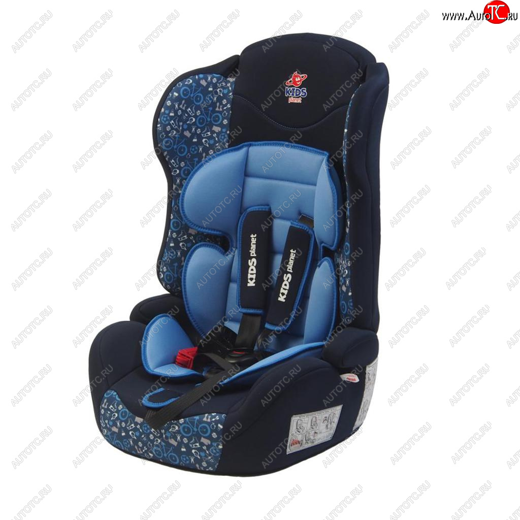 8 849 р. Автокресло детское 9-36кг (I-II-III) 1-12лет синий велосипед Isofix Sputnik KIDS PLANET SIGER kres2554  с доставкой в г. Майкоп