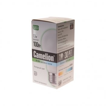 154 р. Лампа светодиодная E27 A60 13W (100W) 220V холодный BasicPower CAMELION CAMELION led13-a60-fl845e27  с доставкой в г. Майкоп. Увеличить фотографию 2