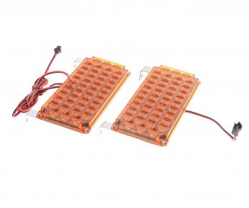 1 099 р. Маяк проблесковый 12V импульсный светодиодный 2шт. оранжевый TORINO TORINO led-18h  с доставкой в г. Майкоп. Увеличить фотографию 1