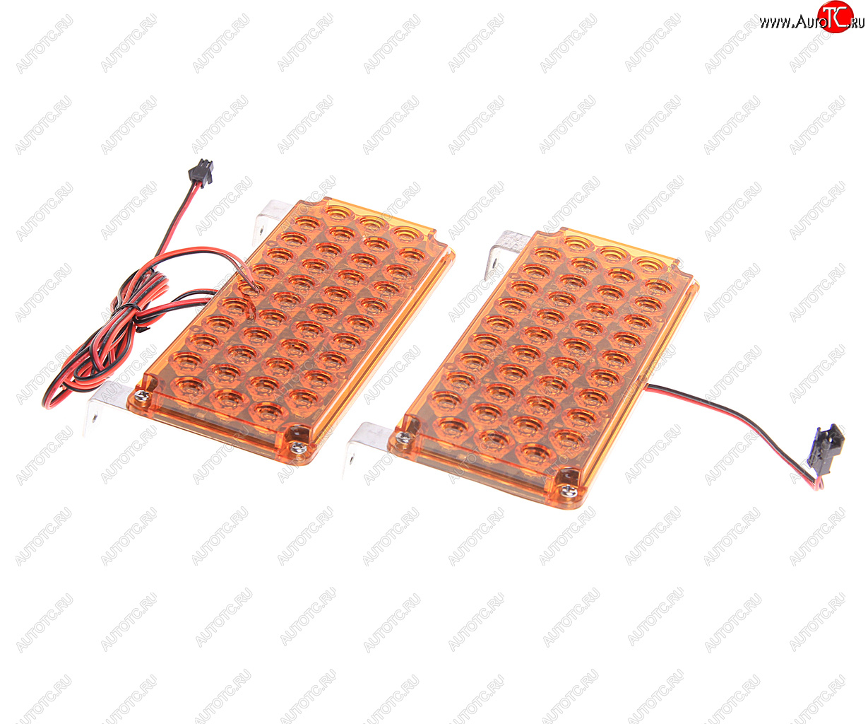 1 099 р. Маяк проблесковый 12V импульсный светодиодный 2шт. оранжевый TORINO TORINO led-18h  с доставкой в г. Майкоп