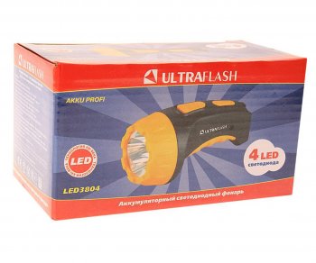439 р. Фонарь ручной встроенная вилка ULTRAFLASH ULTRAFLASH led3804 ULTRAFLASH led3804  с доставкой в г. Майкоп. Увеличить фотографию 2