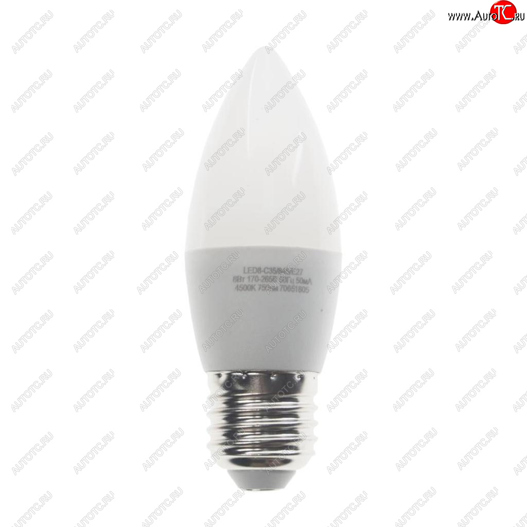 129 р. Лампа светодиодная E27 С35 8W (75W) 220V холодный BasicPower CAMELION CAMELION led8-c35845e27  с доставкой в г. Майкоп