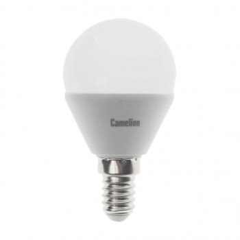 127 р. Лампа светодиодная E14 G45 8W (75W) 220V холодный BasicPower CAMELION CAMELION led8-g45845e14  с доставкой в г. Майкоп. Увеличить фотографию 1