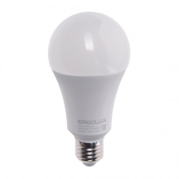 329 р. Лампа светодиодная E27 A70 35W (300W) 220V холодный ERGOLUX ERGOLUX led-a70-35w-e27-4k  с доставкой в г. Майкоп. Увеличить фотографию 1