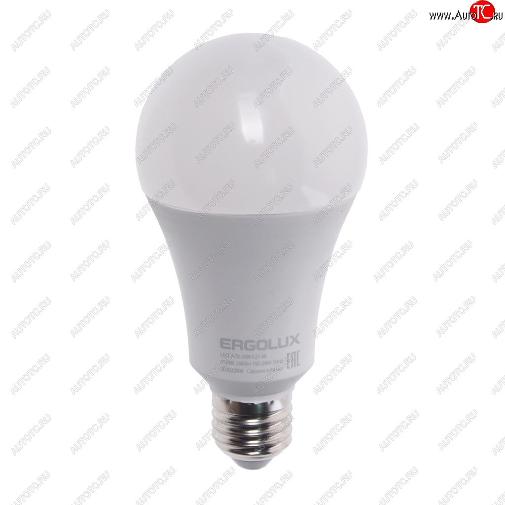 329 р. Лампа светодиодная E27 A70 35W (300W) 220V холодный ERGOLUX ERGOLUX led-a70-35w-e27-4k  с доставкой в г. Майкоп