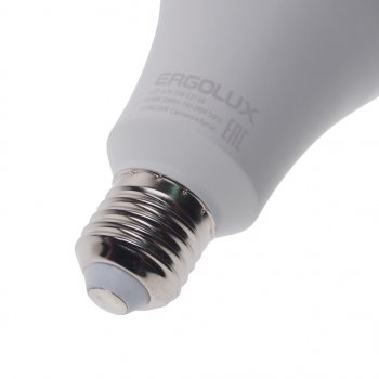 379 р. Лампа светодиодная E27 A70 35W (300W) 220V дневной свет ERGOLUX ERGOLUX led-a70-35w-e27-6k  с доставкой в г. Майкоп. Увеличить фотографию 2