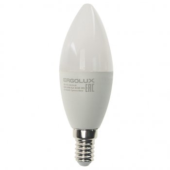 100 р. Лампа светодиодная E14 C35 11W (95W) 220V дневной свет ERGOLUX ERGOLUX led-c35-11w-e14-6k  с доставкой в г. Майкоп. Увеличить фотографию 1