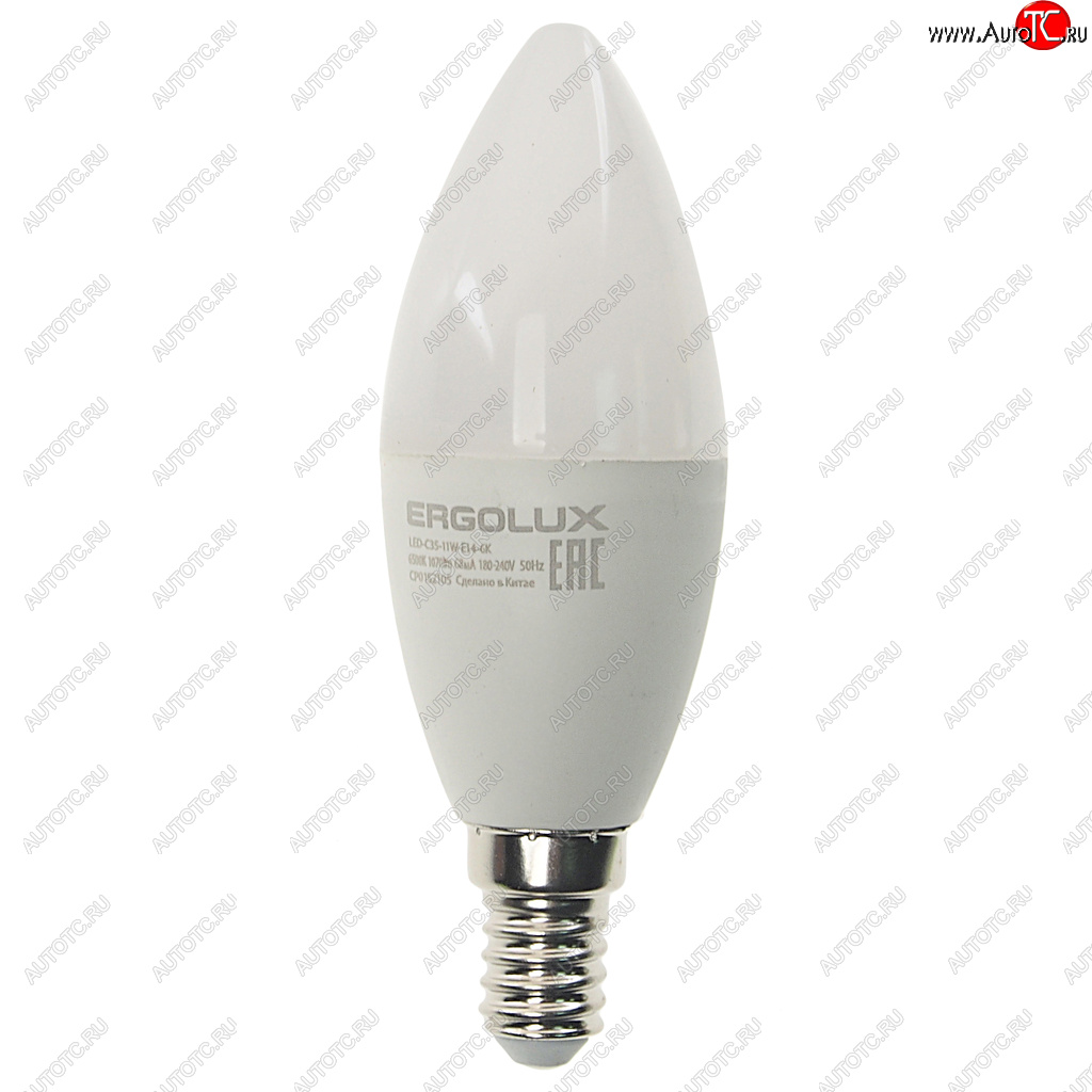 100 р. Лампа светодиодная E14 C35 11W (95W) 220V дневной свет ERGOLUX ERGOLUX led-c35-11w-e14-6k  с доставкой в г. Майкоп