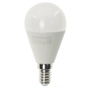 100 р. Лампа светодиодная E14 G45 11W (95W) 220V дневной свет ERGOLUX ERGOLUX led-g45-11w-e14-6k  с доставкой в г. Майкоп. Увеличить фотографию 1