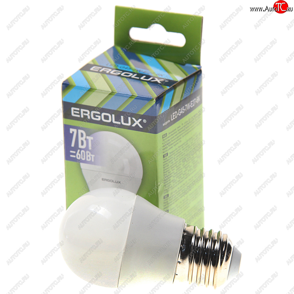 84 р. Лампа светодиодная Е27 G45 7W (60W) 220V дневной свет ERGOLUX ERGOLUX led-g45-7w-e27-6k  с доставкой в г. Майкоп